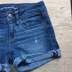 American Eagle distressed jean shorts